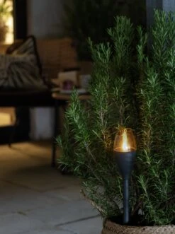 Habitat Mini Candle Effect Solar Stake Lights - Pack Of 6