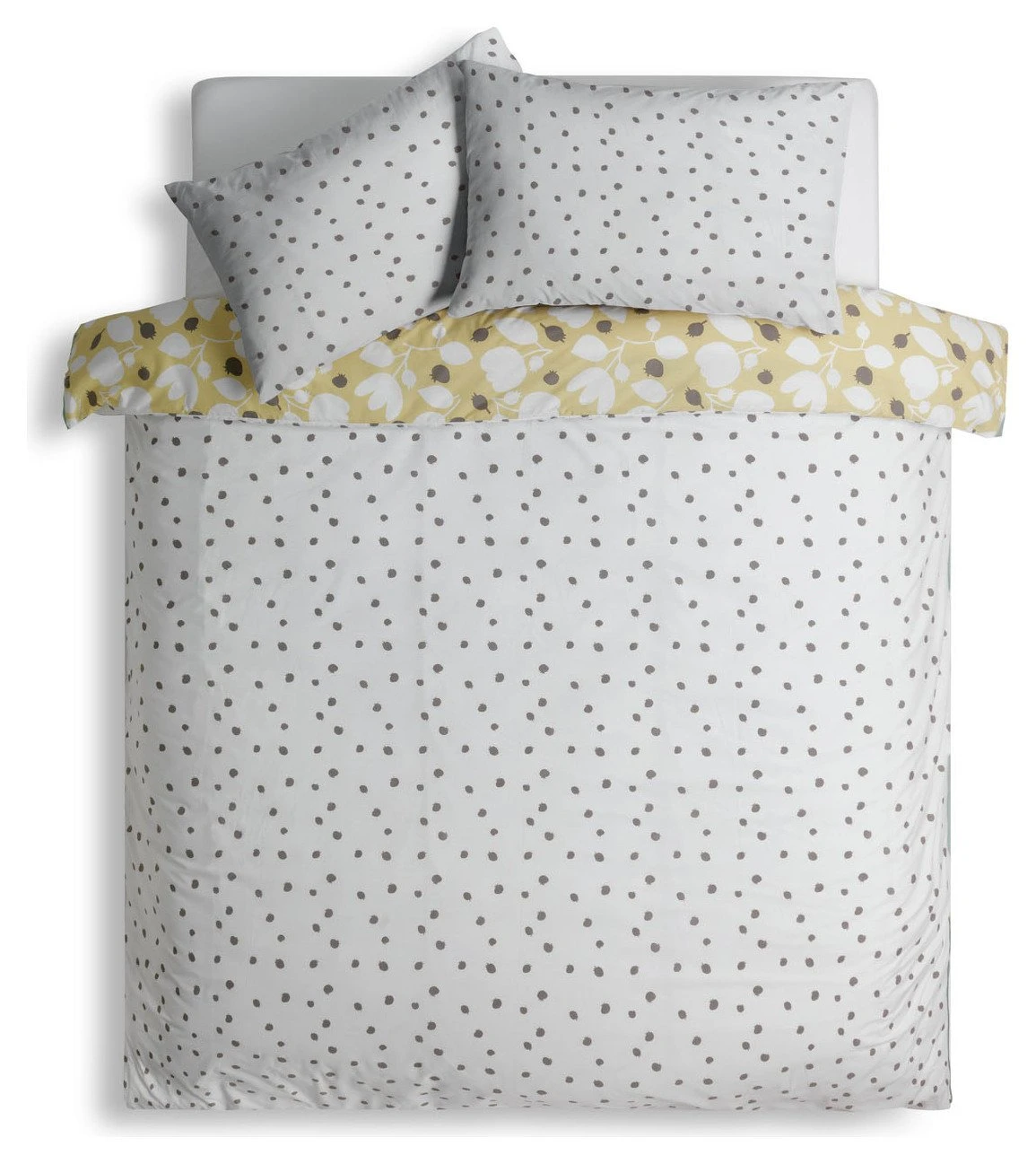 Habitat Scandi Floral Yellow & White Bedding Set - Single - Image 5