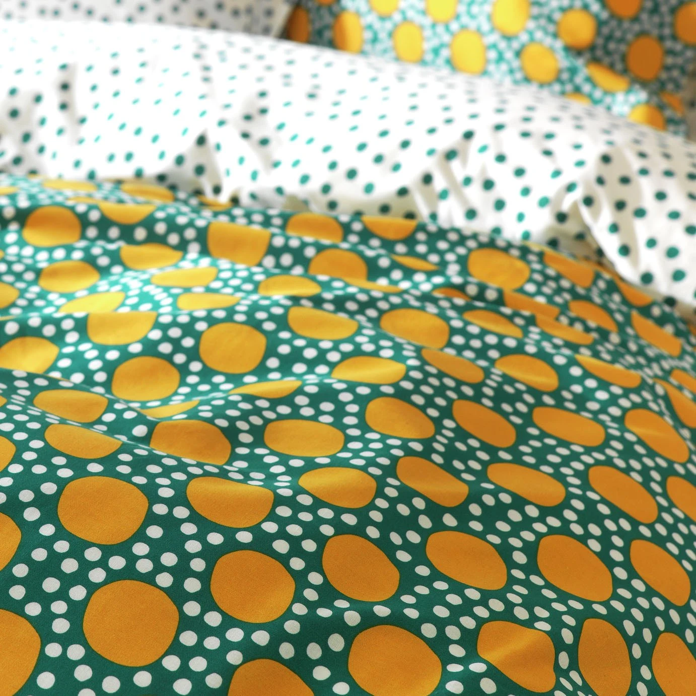 Habitat Sunburst Geo Green & Mustard Bedding Set - Single - Image 6