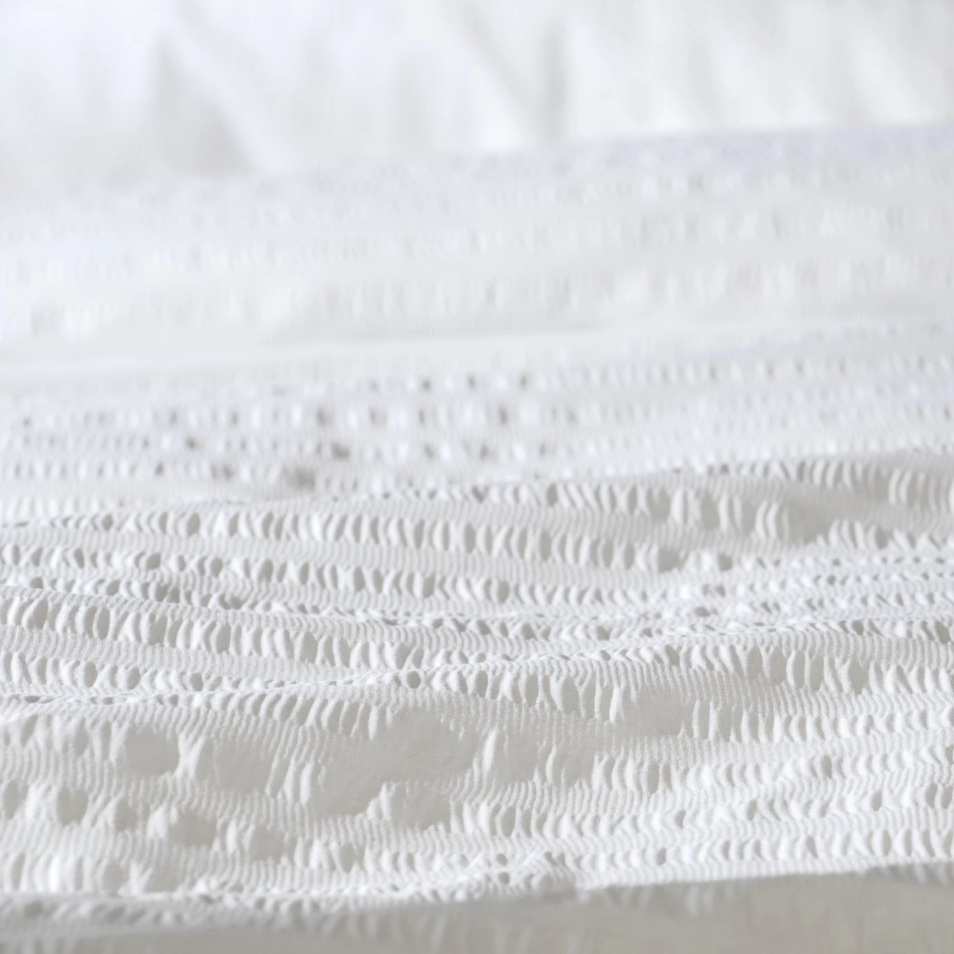 Habitat Seersucker Plain White Bedding Set - Single - Image 6