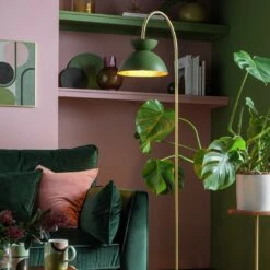 Habitat Dasni Floor Lamp - Marble & Brass