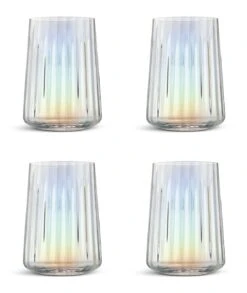 Habitat Iridescent Lustre Fluted Hi Ball Glasses