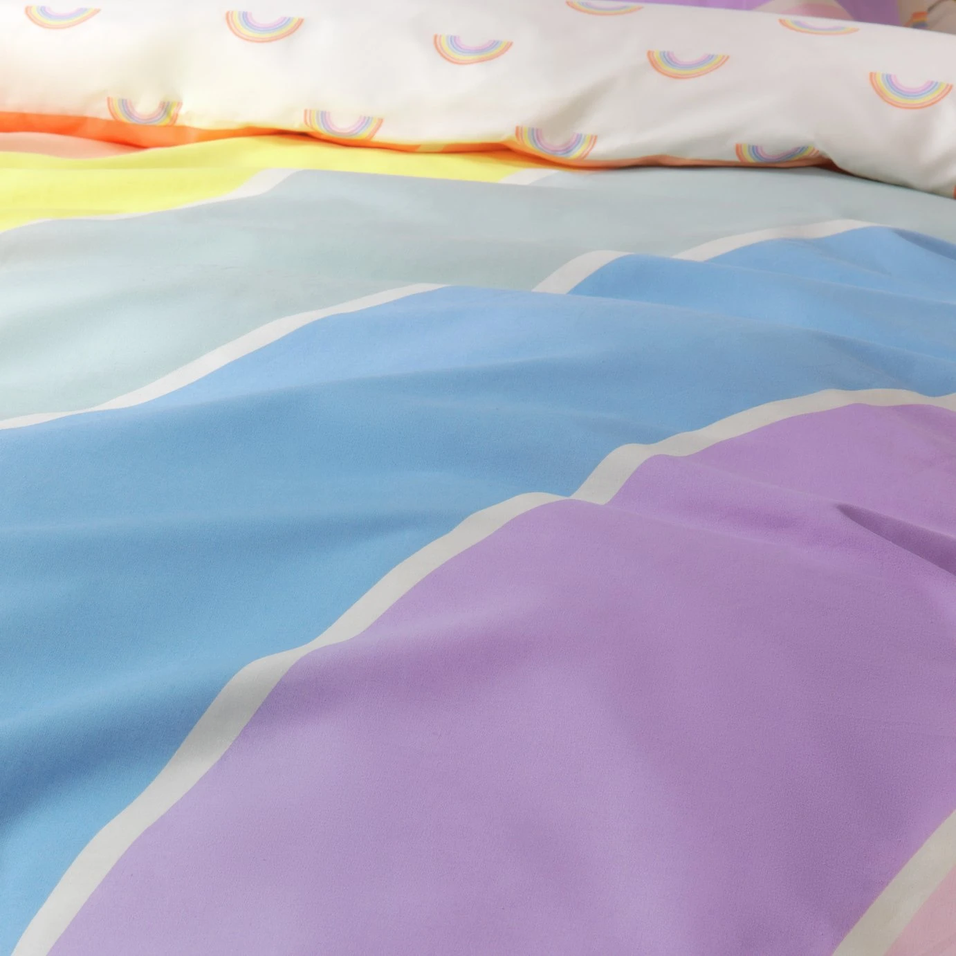 Habitat Kids Rainbow Panel Multicolour Bedding Set - Toddler - Image 8