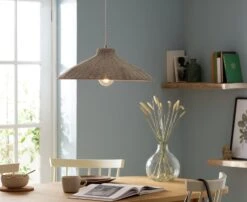 Habitat Apus Rattan Pendant - Whitewash