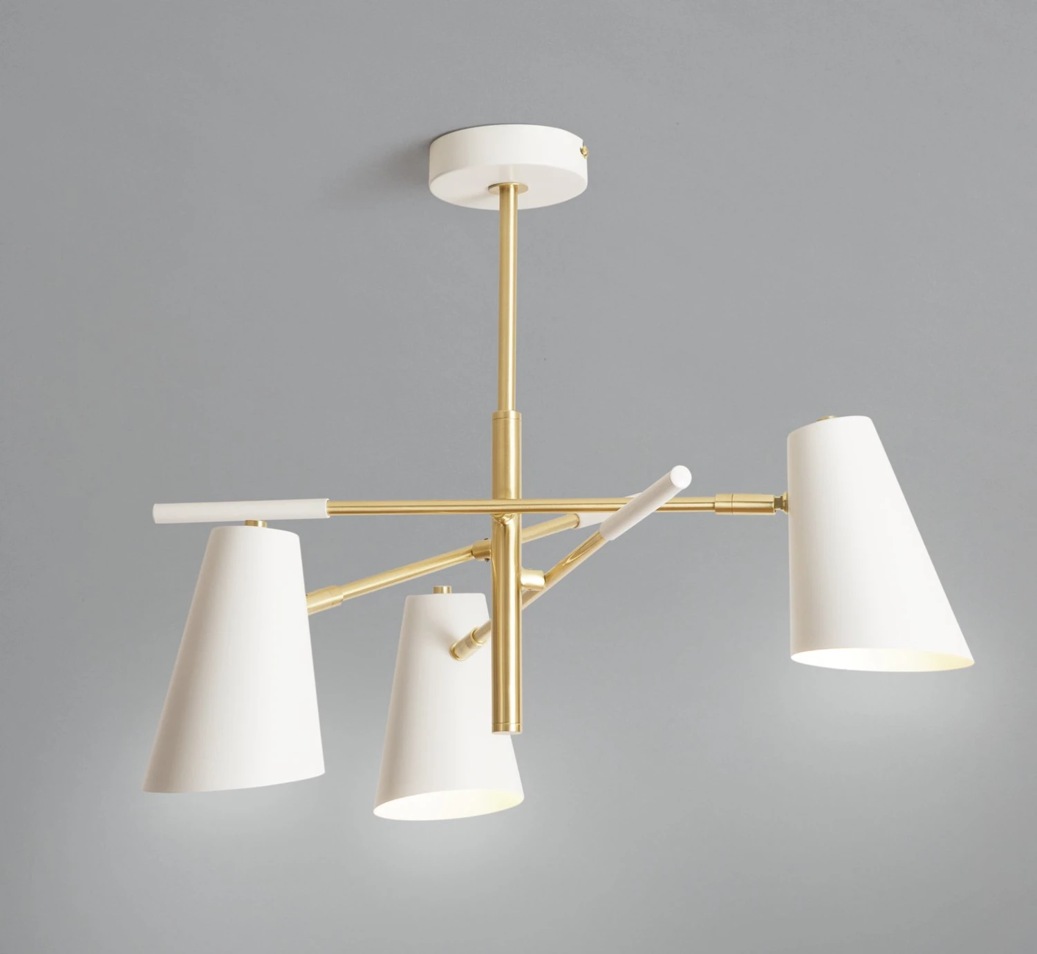 Habitat Vesper Cone 3 Light Ceiling Pendant - White - Image 2