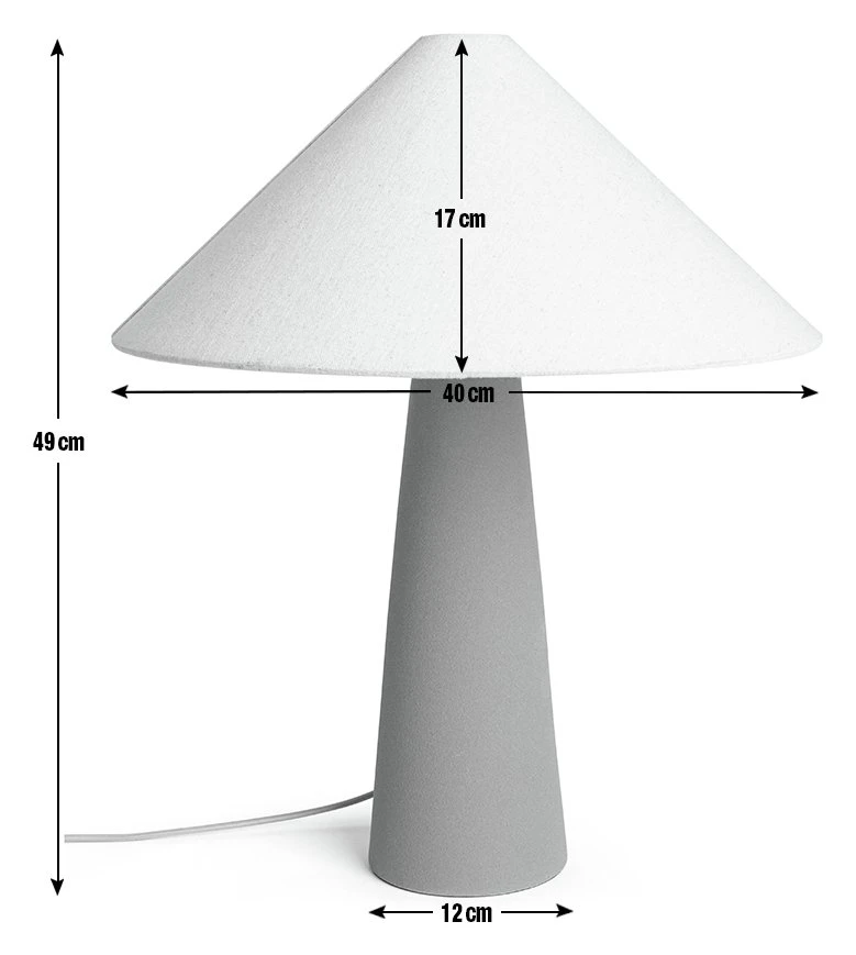 Habitat Conical Ceramic Table Lamp - Olive & Beige - Image 3