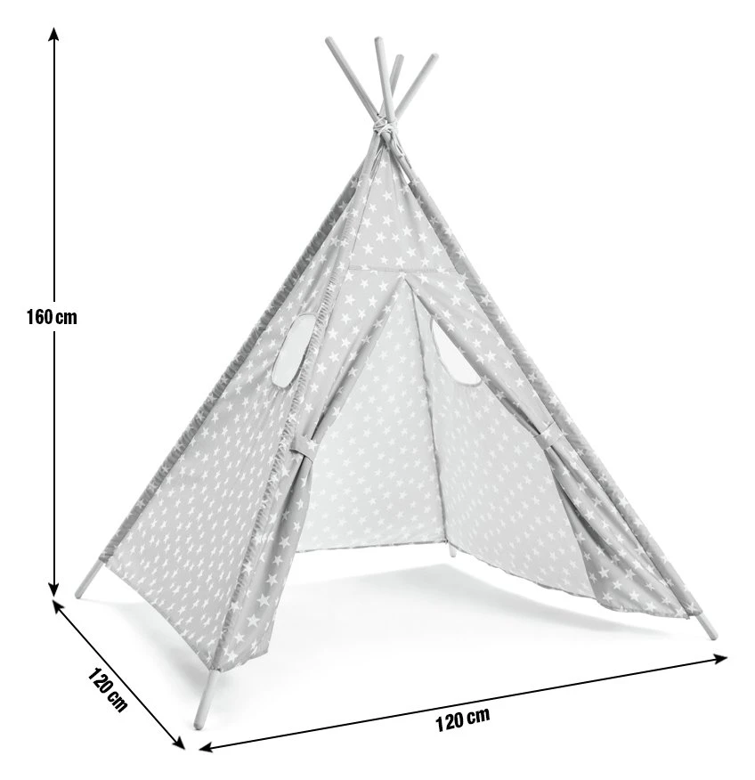 Habitat Kids Grey Stars Teepee Tent - Image 3