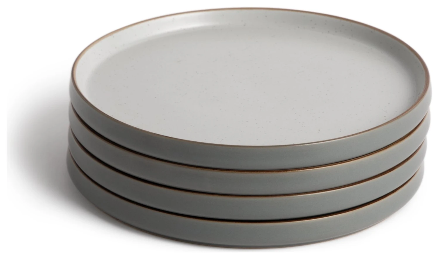 Habitat Speckle Set Of 4 Side Plate - Grey