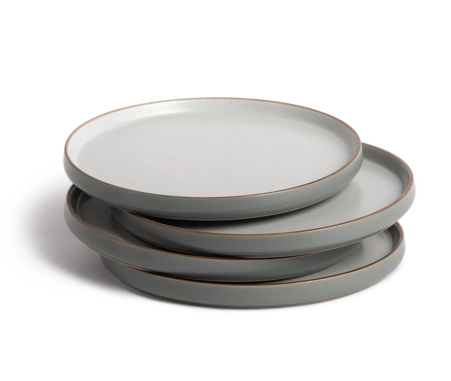 Habitat Speckle Set Of 4 Side Plate - Grey - Image 4