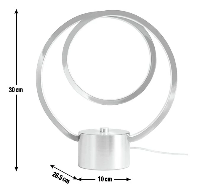 Habitat Pill Metal LED Table Lamp - Brushed Brass - Image 3