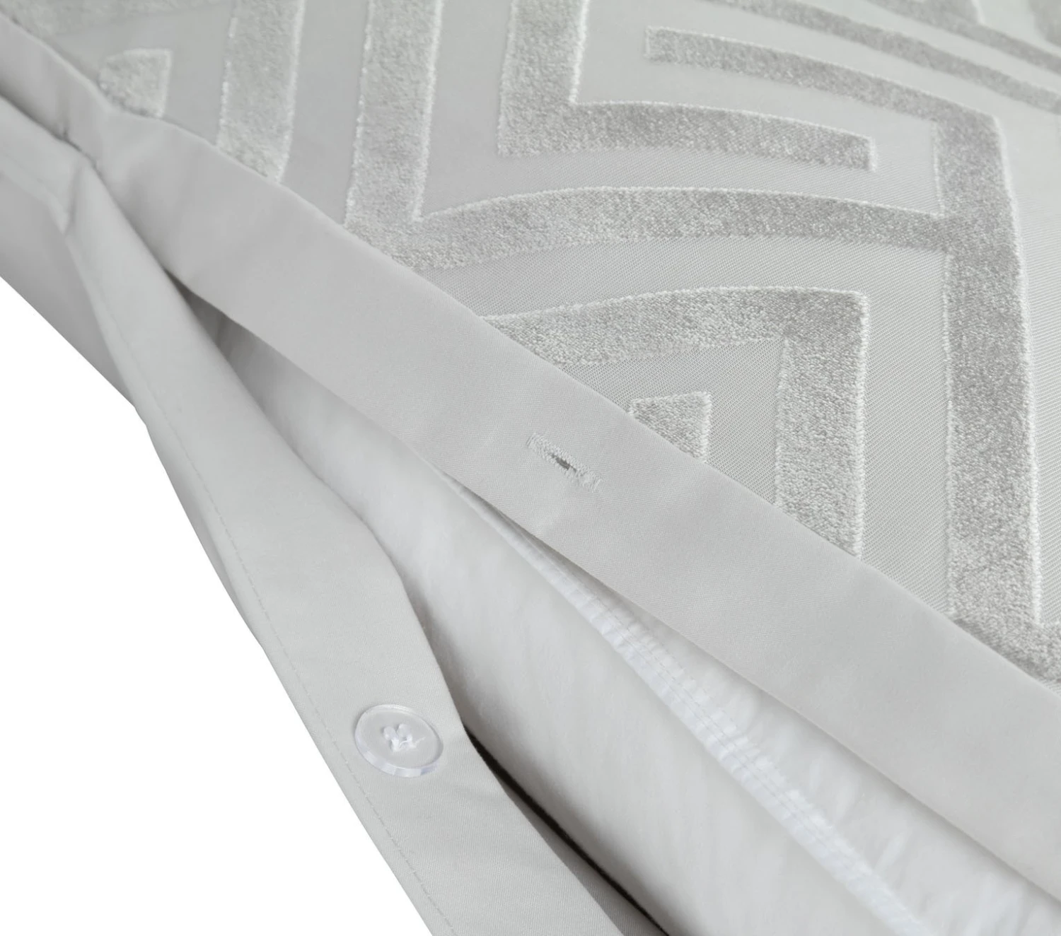 Habitat Geo Velvet Silver Bedding Set - Single - Image 5