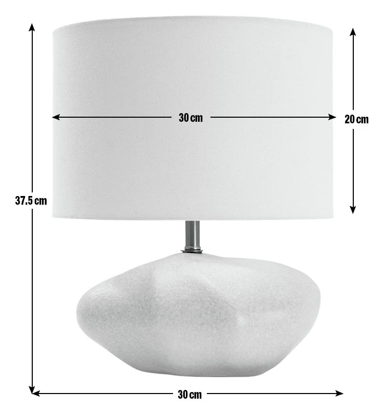 Habitat Ima Pebble Table Lamp - White - Image 3